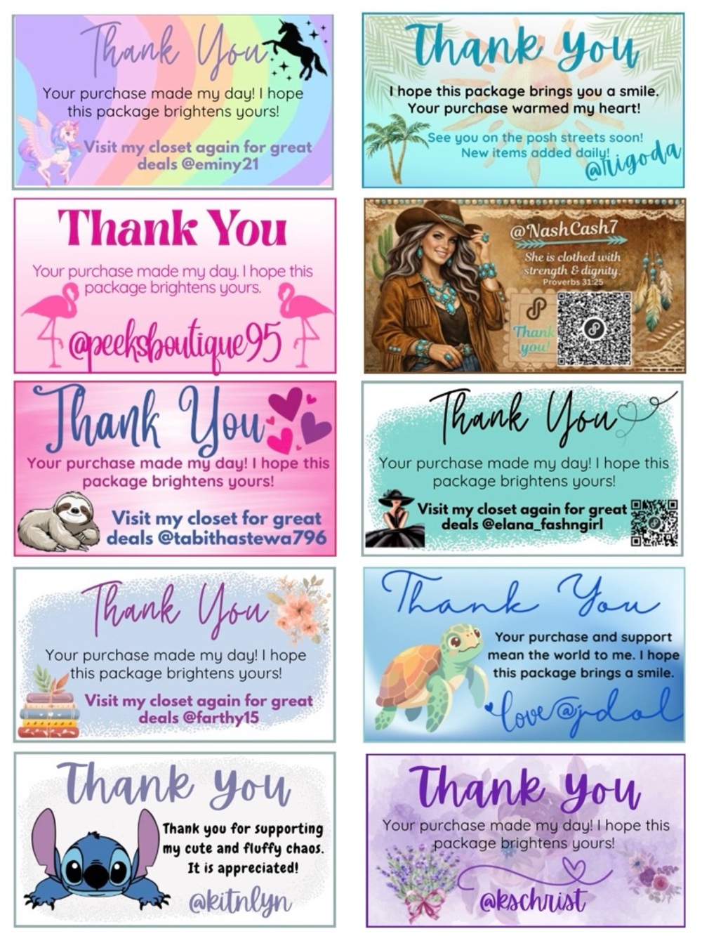 Customized Thank You Cards (50), Handmade - Picture 8 of 13